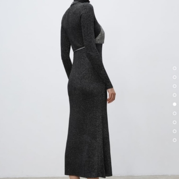 Metallic Thread Knit Dress Limited Edition Zara - Picture 8 of 13
